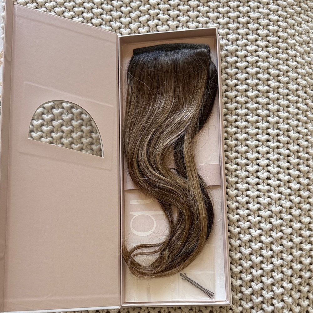 Ensemble Hair Extensions in Brown Balayage - Ponytail